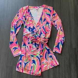 Lilly Pulitzer Karlie Wrap Romper, Size S